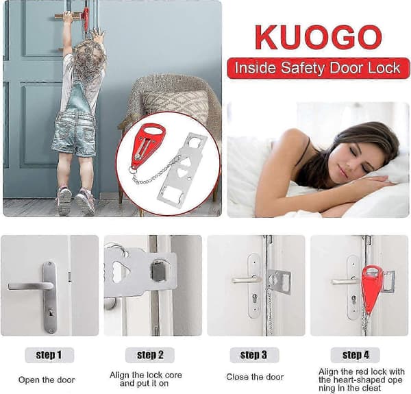 Heavy Duty Security Locks 2-Pack for Increased Privacy and Security