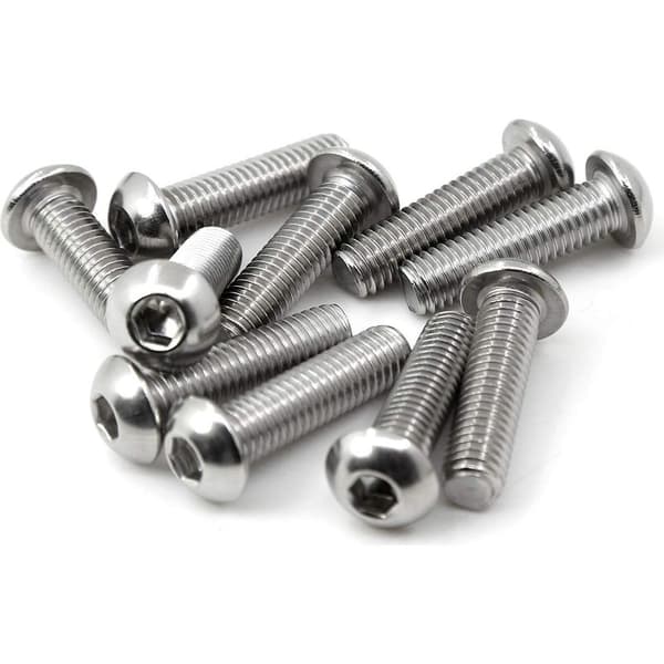 MINKUROW M8 x 55 mm 10 pcs Button Head Hex Socket Screw, 304 Stainless Steel Hex Bolt, Fully Threaded Bolt