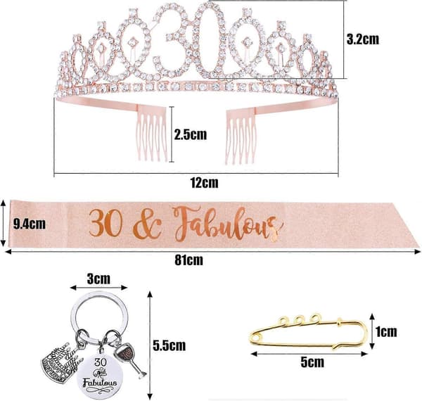 30-årsdag Skjerf og Tiara Krone Nøkkelring (FMY)