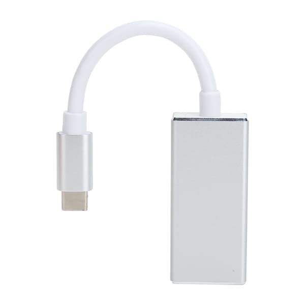 Type-C USB3.1 til Mini DP-adapterkonverter 4Kx2K HD-kabel aluminiumslegeringsskal til MacBook sølvgrå