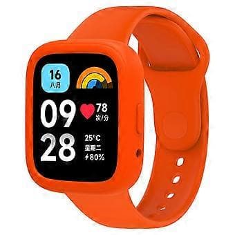Kompatibel silikonerem med urkasse til Xiaomi Redmi Watch 3 Active (Orange)