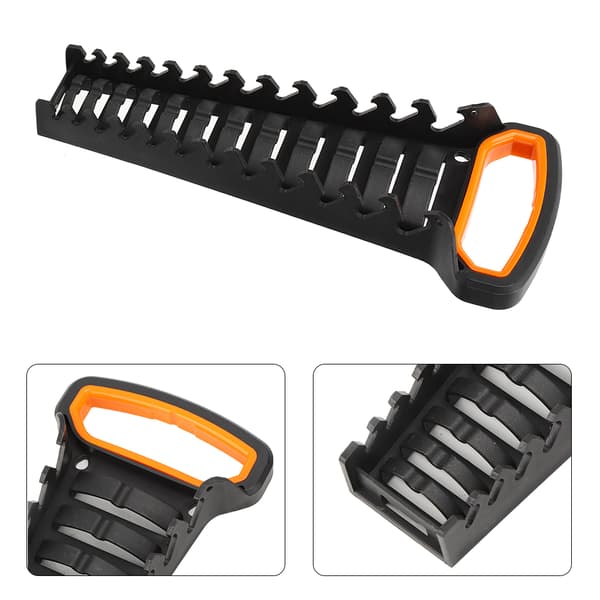Wrench Sorting Holder Bracket Wrench Organizer Storage Tray Socket Wall Mounted Tool Self-Locking Function (12 Wrench Capacity)