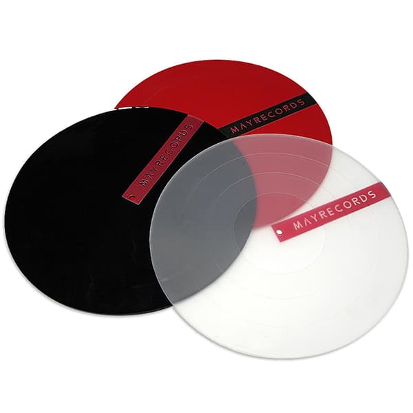 Turntable Mat Black Rubber Silicone Design For Universal To All LP Vinyl Turntable Red Red