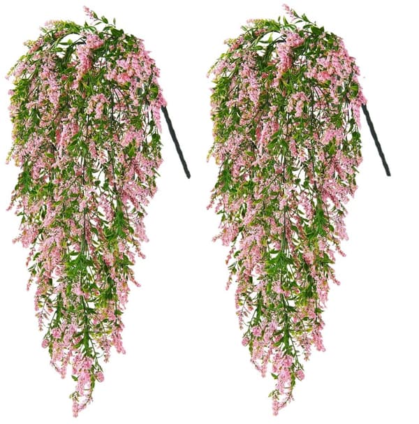 Artificial Plant 2 Pieces UV-Resistant Artificial Hanging Plants