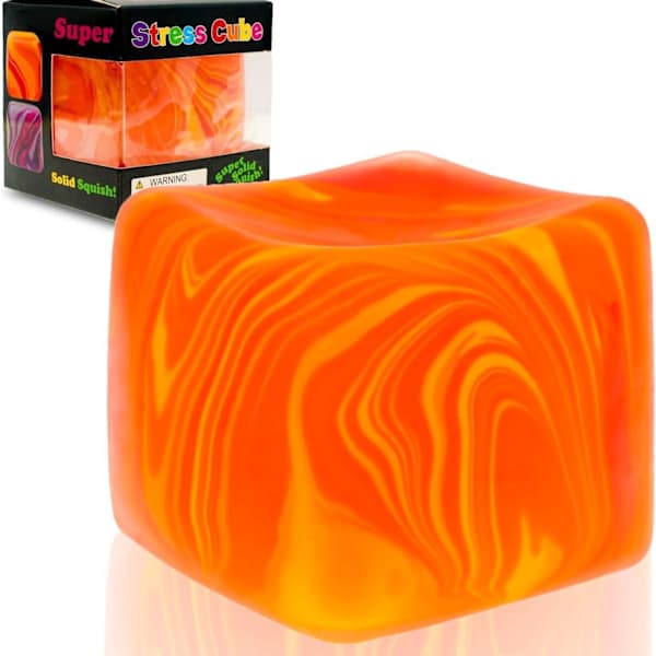Stressaflastende legetøj Nee Doh Dreamy Water Drop Flow Pattern Square Maltose Pinch Snowflake isterning 5CM orange Snefnug isterning 5CM orange Snowflake ice cube 5CM orange