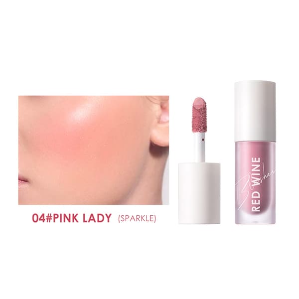 Facial Blush Waterproof Long-lasting Moisturizing Blush Shading Liquid Makeup 5g#4