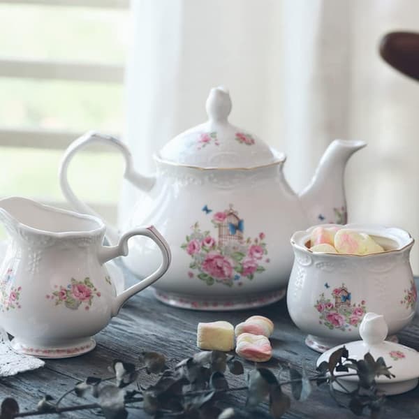 Keramisk Retro Sockerskål Reliefburk Kryddkaffe Servering - Sugar Bowl