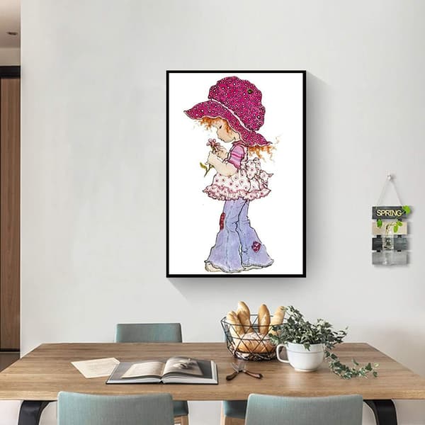 30*40cm Full Diamond Broderisats, Diamantmålning Tecknad Giraff