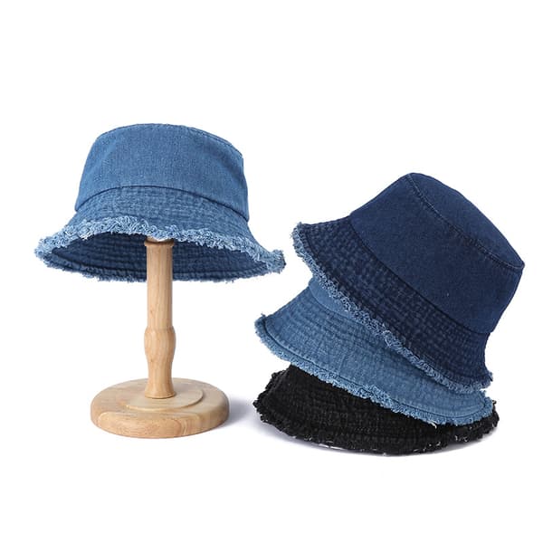 Deep Blue - Solhatt for kvinner Bred brem Sommer Reisevennlig Pakkbar UPF 50+ Bomull Solhatt