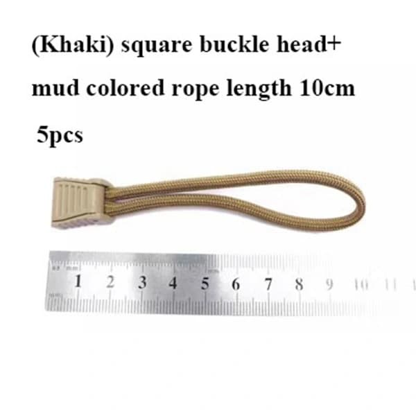 5 Pcs Zipper Clips Rope Zipper Pull 10 10 10