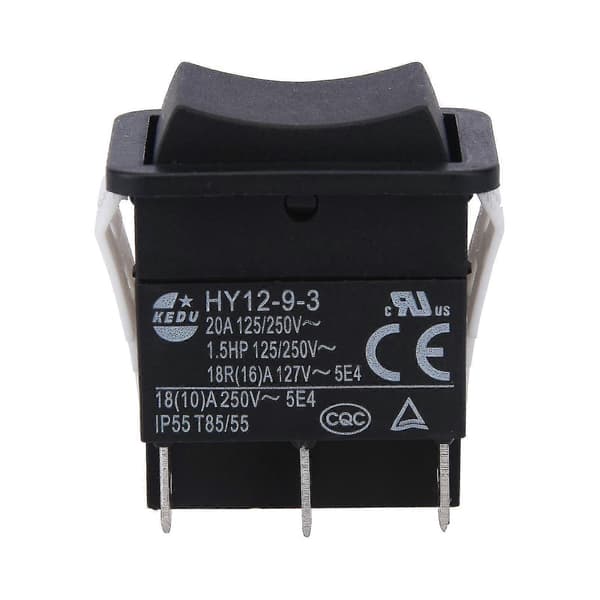 HY12-9-3 Small Industrial On Off Rocker Switch Push Button Boat Arc ABS Durable s20241212884