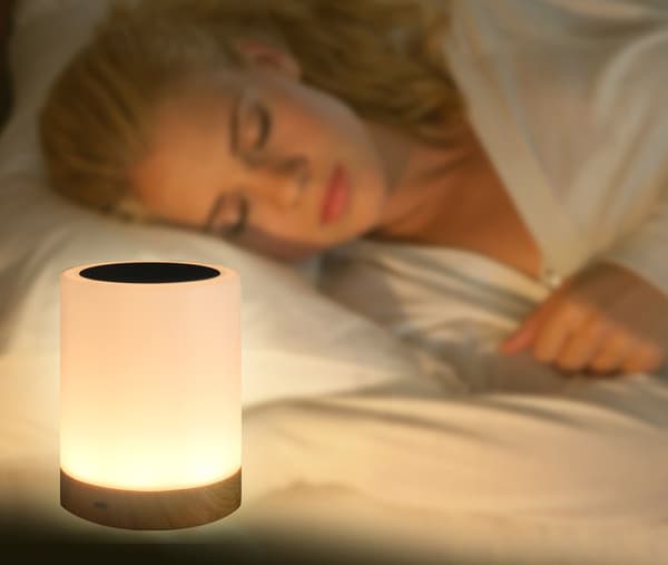 Mini LED natlampe, farverig sengelampe, touch natlampe, Re
