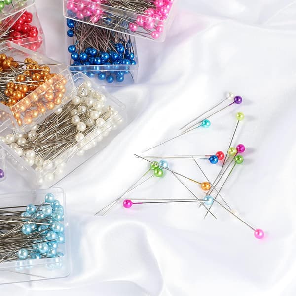 1200 kappaletta ompeluneuloja moniväriset nuppineulat suorat ompeluun