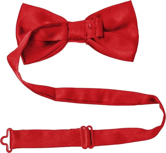 Bow Tie - Black Bow Tie - Bow Tie for Men - Bow Tie Men - Silk Look Big Red big red