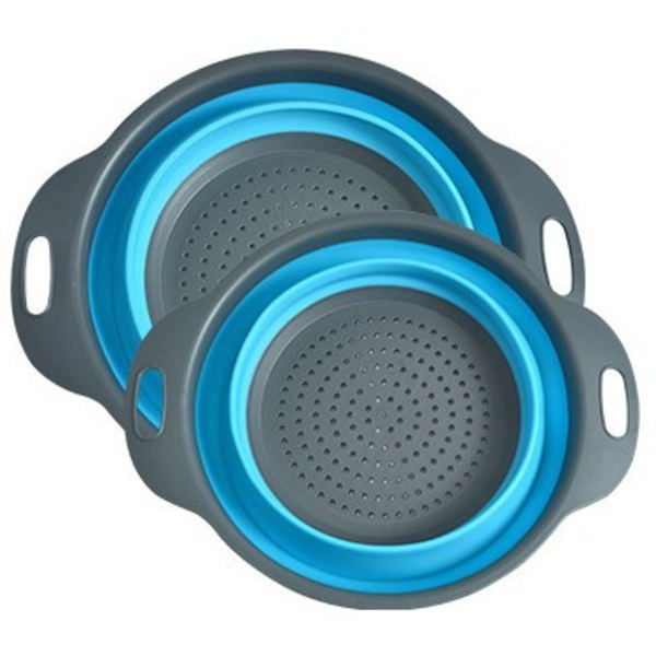 Kitchen Strainer Pasta Vegetables Fruit Blue 2L Capacity[YJD]