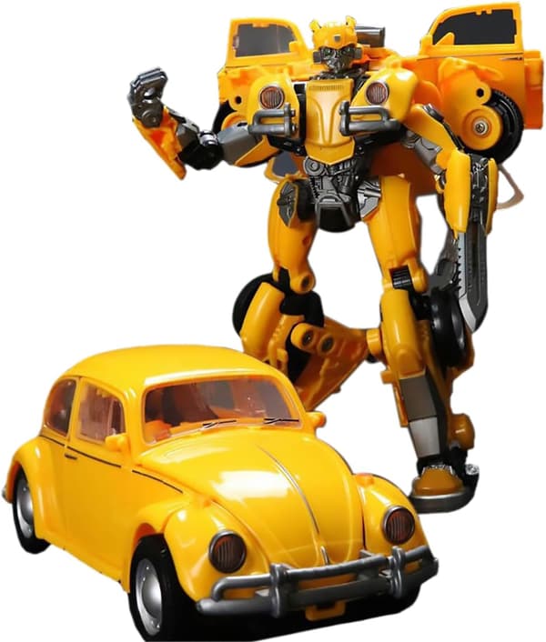 Deluxe Transformer Robot, Bumblebee og politibil, actionfigurer, manuelt samlet samlermodel, gave