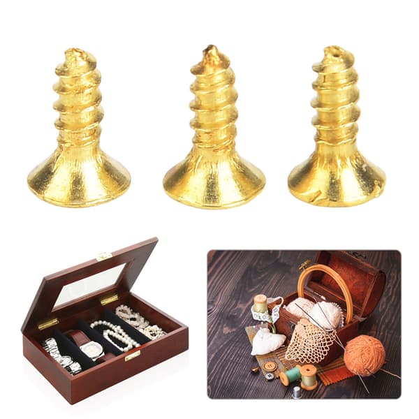 Iron Self-Tapping Screws, Antique Flat Head Screws 500g for Multiple Purposes (2x6mm Yellow)