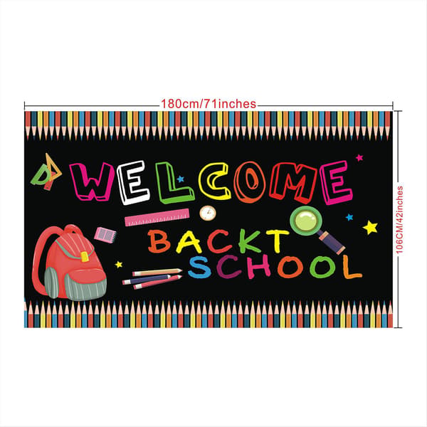 Welcome Back to School Background First Day of School Classroom Party Decorations