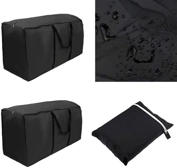 Christmas Tree Storage Bag, Heavy-Duty Waterproof Fabric with Reinforced Handles, for Artificial Trees up to 7.5 ft, Black