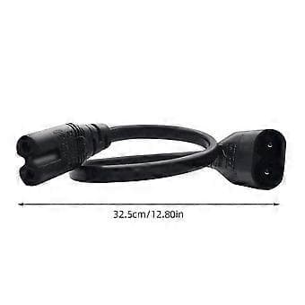 30 cm IEC320 C7 til Figur 8 C8 Strømkabel Han til Hun Stik Adapter Kabel Forlængerledning til Skærm