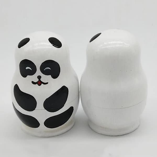 5 stk Panda Legetøj Matryoshka Dukker Træ Stablelegetøj Russiske Dukker Stablelegetøj