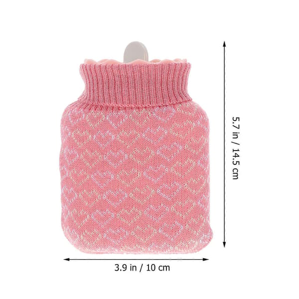 Durable Hand Warmer Hot Water Bottle for Winter Use Portable Pink