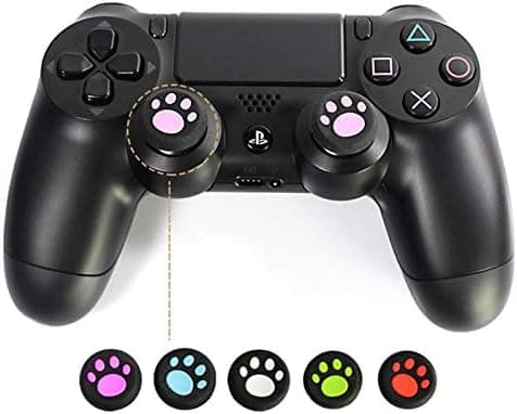 Silikonebeskyttelsescover til Sony PS3 PS4 PS2 Xbox One Xbox 360 Xbox One X S PS4 Pro Gamepad Controller Rød+Blå Katteprint
