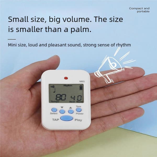Small Electronic Metronome Professional Clip-on LCD Digital Rhythm Metronome for Jump Rope and Running Training Red Red Red