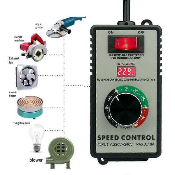 Vinkelsliper Hastighetsregulator Strømbryter AC220V-250V 4000W Maksimal Effekt Håndverktøy EU-plugg