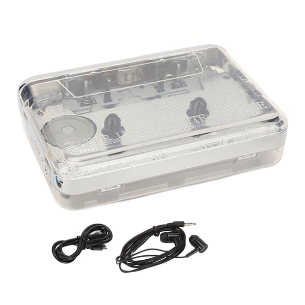 Cassette to MP3 Converter Retro HiFi Stereo Sound USB Cassette Player with Transparent Shell