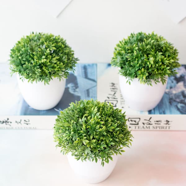 1-pack minikrukväxter konstgjorda växter - bollformade konstgjorda pl