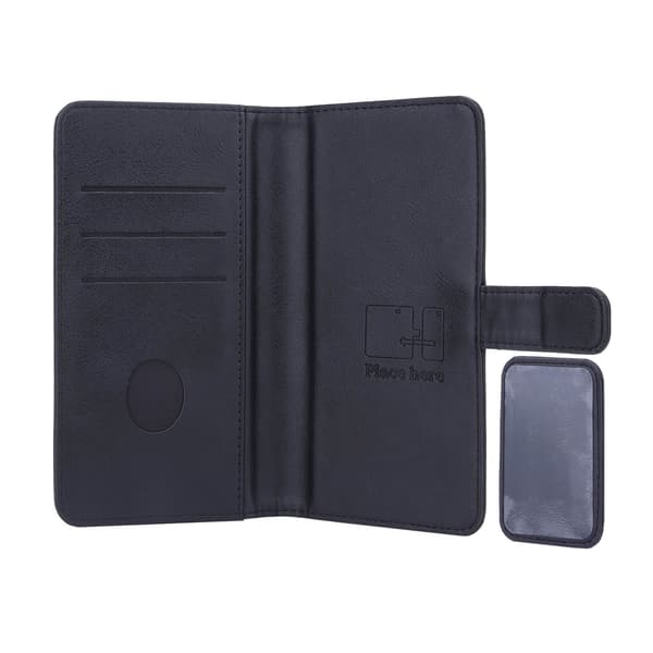 Mobile Phone Case Radiation Protection PU Universal 2in1 Black - Large 5.5-6.7 \"