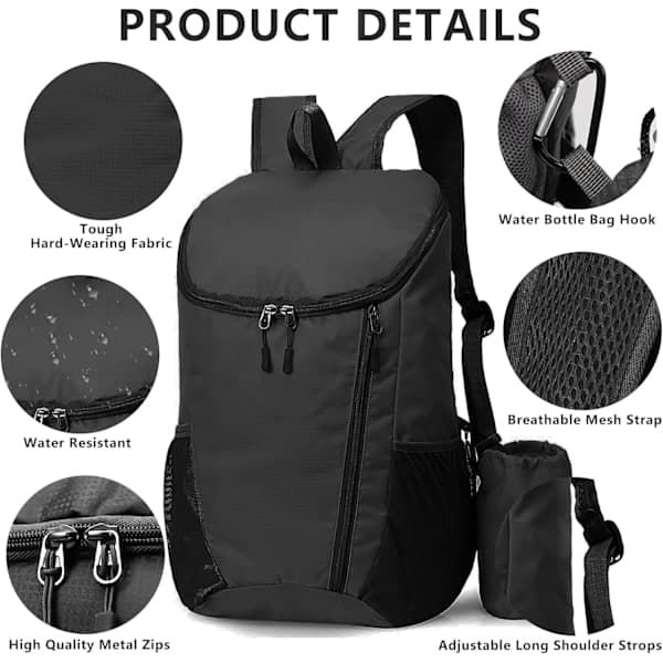Lightweight Foldable Backpack, Small Hiking Backpack, Waterproof Packable Backpack for Men Women Kids, Durable Backpack for Outdoor Sports