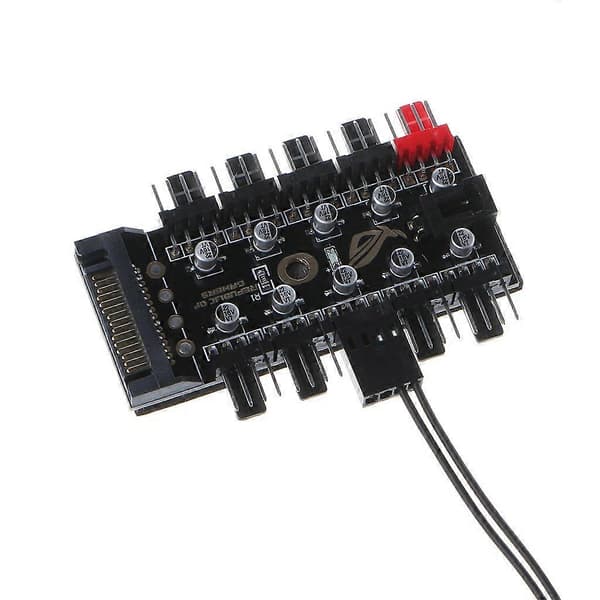 Chassi PWM PC CPU SATA-stik Hub Adapter Strøm til 4-Pin SATA Køleblæsere