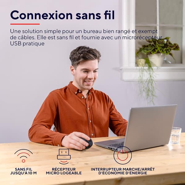 Trådløs mus, ergonomisk vertikal mus, 800-1600 DPI, 6 knapper, LED, forebyggelse af musearm og epikondylitis, til højrehåndede, PC, computere