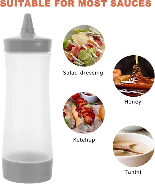 3 Pcs Squeeze Bottle, Sauce Dispenser, BBQ Accessories for Ketchup Mustard Jam