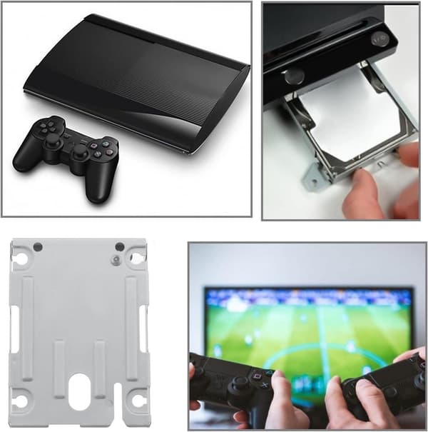 Traders 2,5-tommer harddiskholder kompatibel med PS3 CECH-400X-serien Super bakkeadapter med skruer_yux