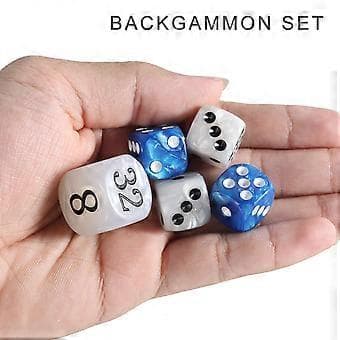 Elegante perlemorskimrende terninger for spillentusiaster, akrylspilltilbehør, klassisk perleterningssett for backgammon