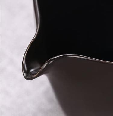Keramiske fløtekanner Saus Serveringskanner, Sett med 2 Svart - Black