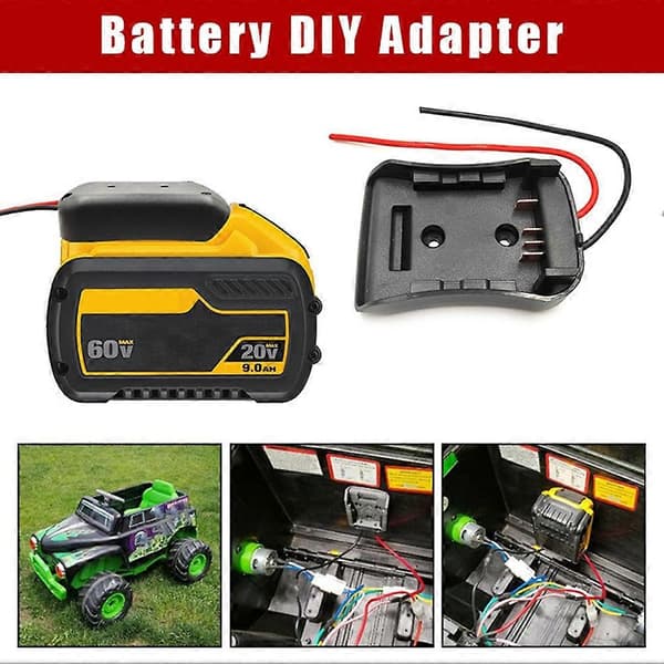 Batteriadapter for Flexvolt 60V Max Dock Strømkontakt 12 Gauge 54