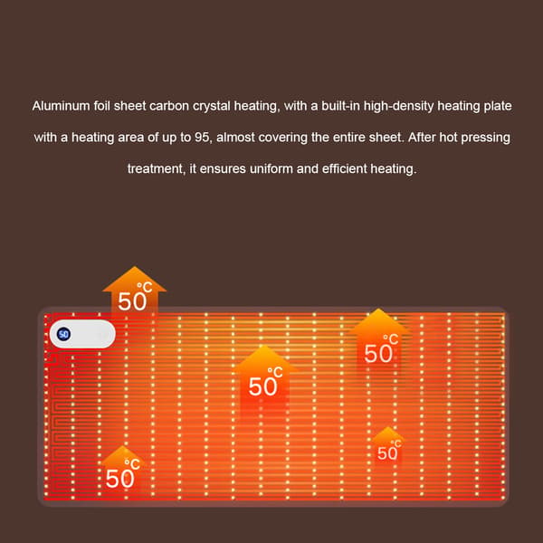 80*33cm Heating Desk Pads for Mouse Fast Heating Waterproof Mouse Pad for Home Study Office Grey Grey