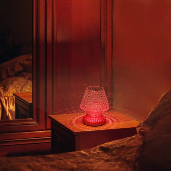 #Bordlampe trådløs bordlampe krystallampe RGB, touch, dæmpbar#