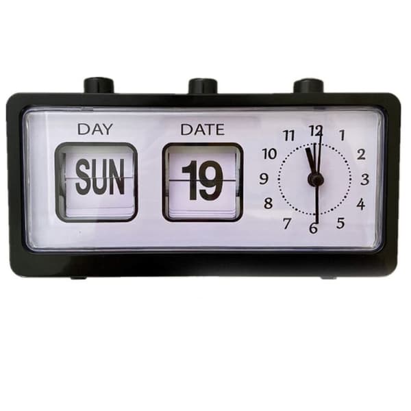 Manual Flip Alarm Clock Digital Clock Versatile Square Alarm Clock Study Calendar Fashion Clock
