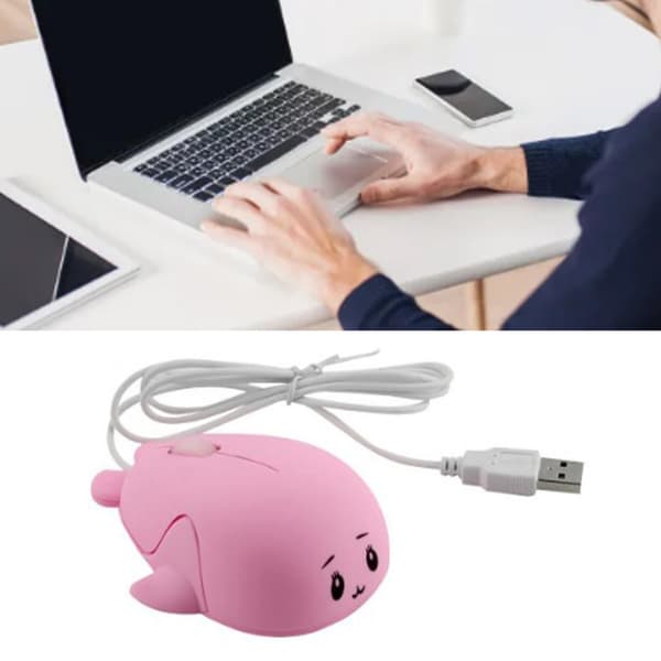 Cartoon Wired Mouse Multifunctional Ergonomic Design Innovative Cute USB Computer Mouse for Computer Laptop Desktop