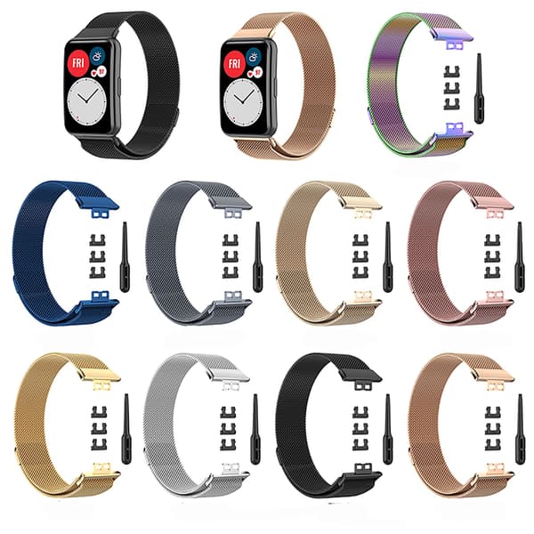 Hopeinen rannekoru Huawei Watch Fit -kellotarvikkeille