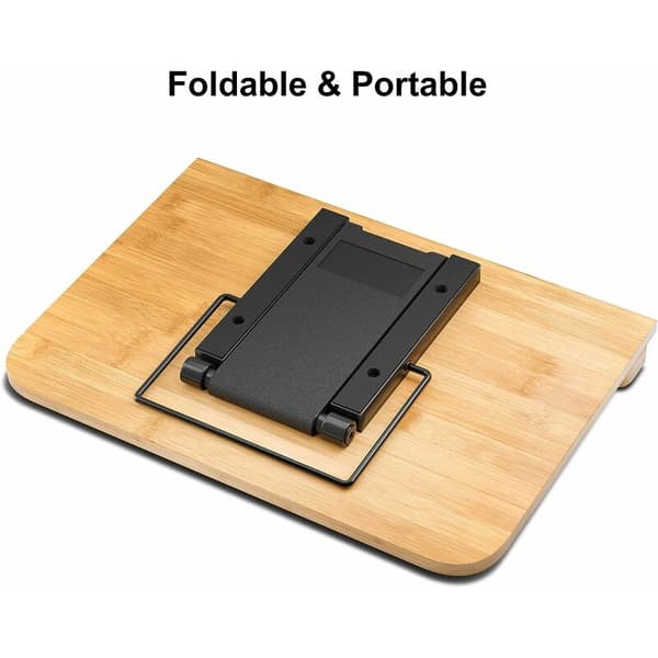 Foldable Bamboo Cookbook and One-piece Desktop Reading Shelf - 34 24cm
