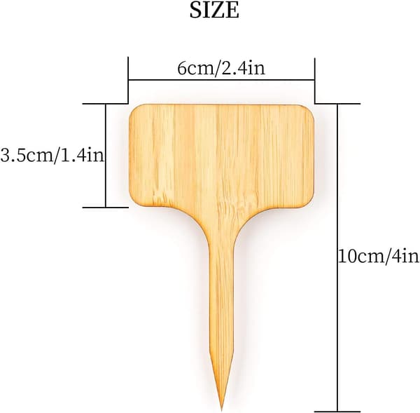 10 x 6 cm, 30 st bambuväxtetiketter träetikett bambuväxtmarkörer