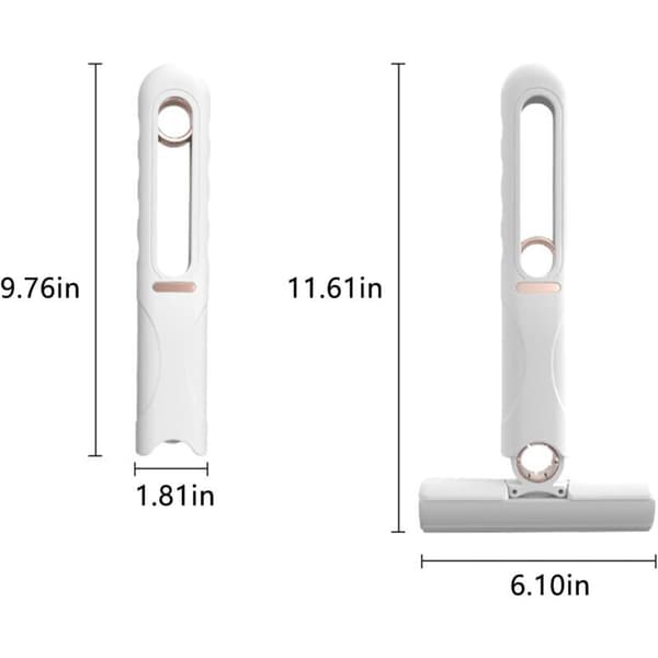 Mini Rengøringsmoppe - Mini Bærbar Moppe - Mini Håndfri Moppe - Automatisk Moppe, med Vridefunktion, til Vinduer, Gulve, Vægfliser, Biler, etc.