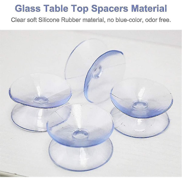 10 stk. Dobbeltsidede Sugekopper Skridsikre Dobbeltsidede Sugekopper Transparente Bordafstandsstykker til Glasplader 30MM