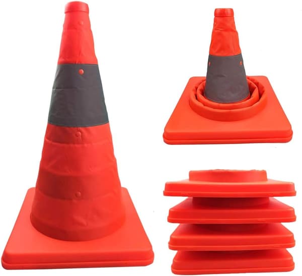 Sammenleggbare trafikkjegler sammenleggbare 30 cm oransje multifunksjonell sikkerhetskjegle 30cm 30cm 30cm